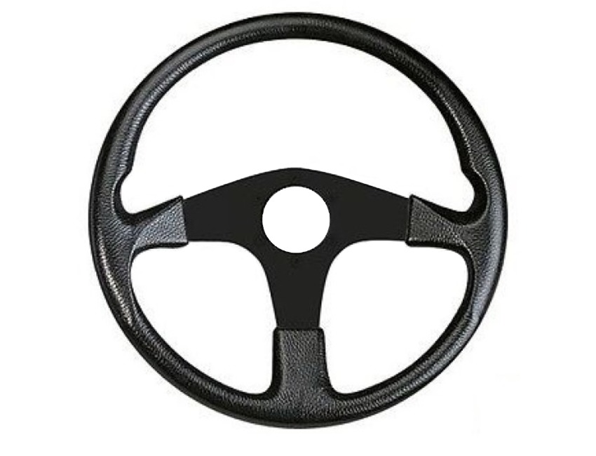 YAMAHA 350mm Steering wheel Black Aluminium centre Marine